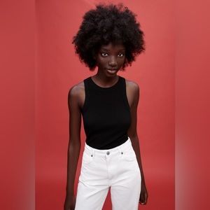 Zara Rib Knit Top - Black